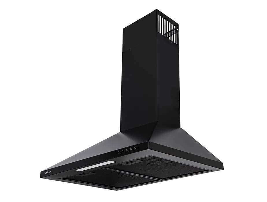 Maan Okap kominowy Vela 2 60 cm | LED | filtry aluminiowe | czarny, zdjęcie 1 z 4