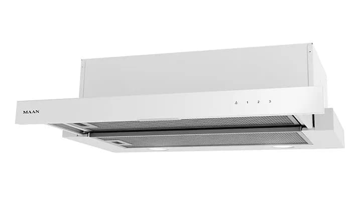 Maan Okap teleskopowy Corona Touch 60 cm | sterowanie dotykowe | LED | biały, zdjęcie 1 z 2