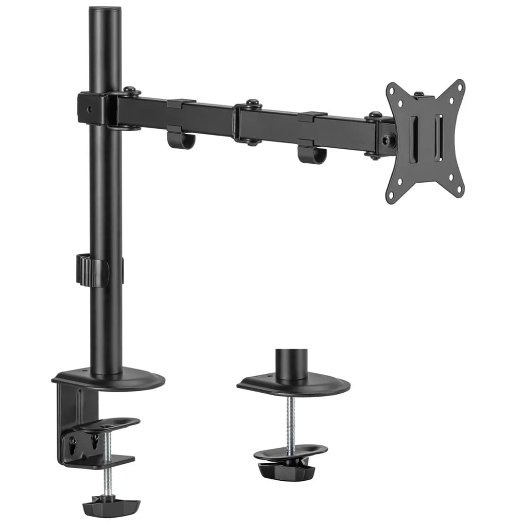 Maclean UCHWYT BIURKOWY DO MONITORA LCD 17-32", 9KG, VESA 75X75 ORAZ 100X100 PODWÓJNE RAMIĘ, zdjęcie 1 z 10