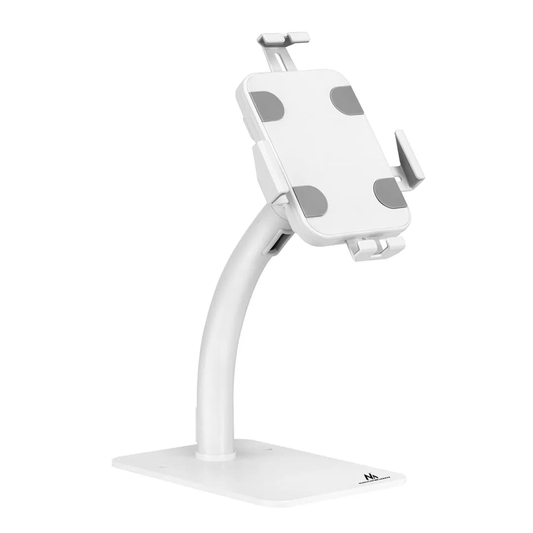Maclean UCHWYT DO TABLETU ŚCIENNY/BIURKOWY Z BLOKADĄ 7,9"-11" UNIWERSALNY BIAŁY MC-468W, zdjęcie 1 z 6