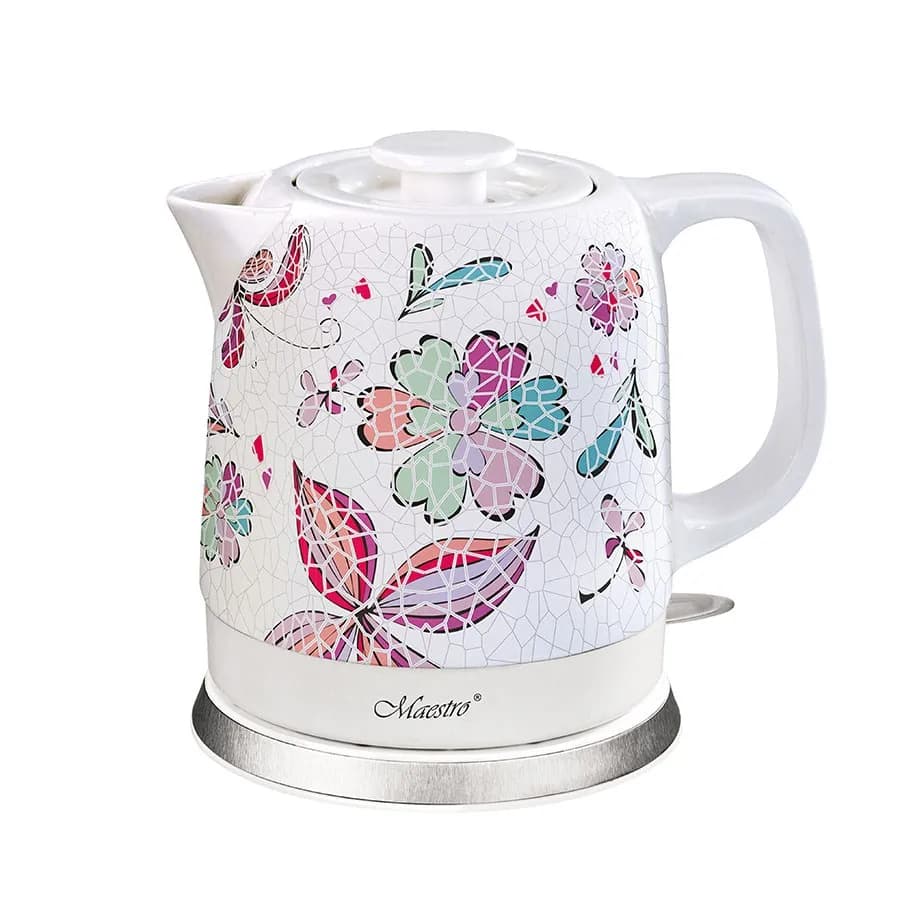 Maestro Czajnik elektryczny ceramiczny 1,5L 1500W MR-068-FLOWERS, zdjęcie 1 z 5
