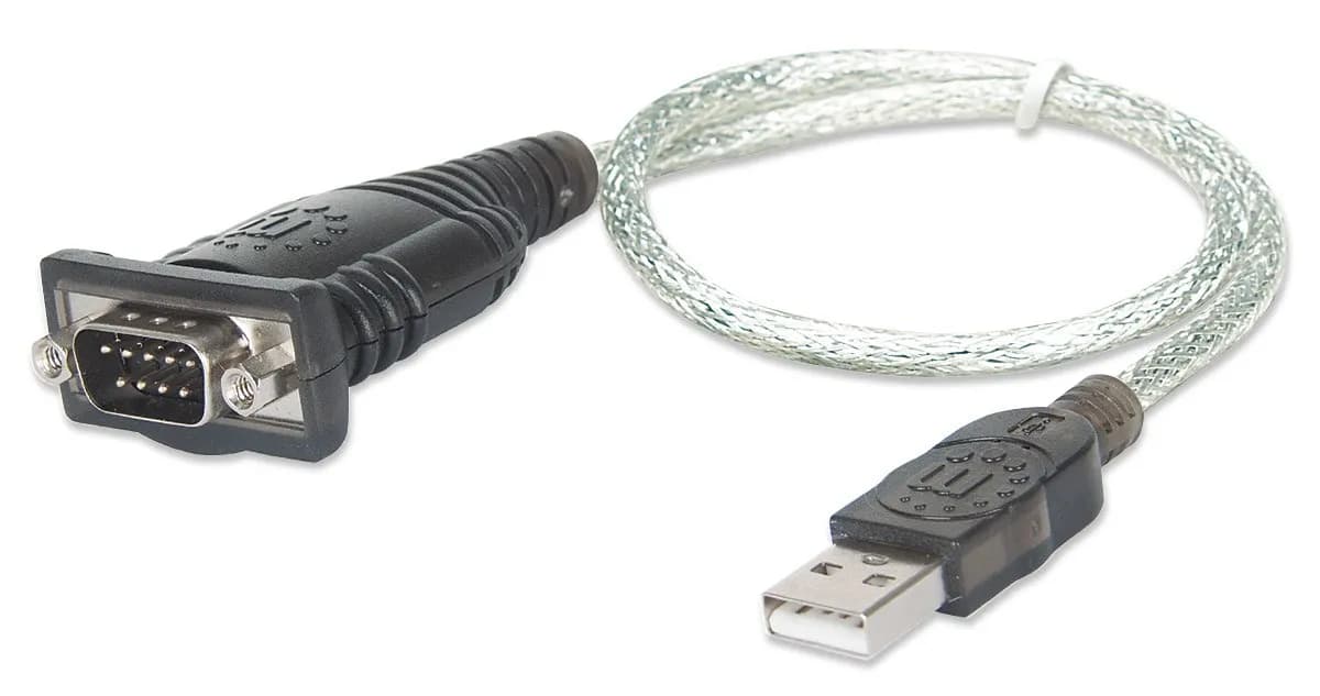 Manhattan KONWERTER ADAPTER USB NA RS232/COM/DB9 M, zdjęcie 1 z 3