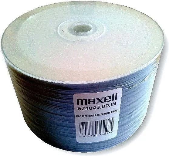 Maxell CD-R 700MB, 50 szt. w opakowaniu SHRINK, prędkość zapisu 52X, 80 min. Płyty wysokiej