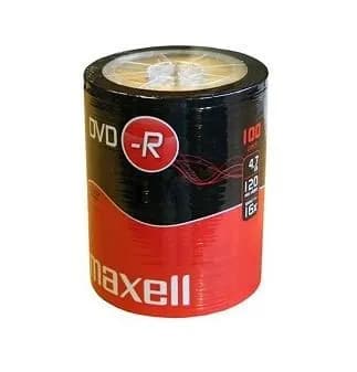 Maxell DVD-R 4,7GB 100 szt. w opakowaniu SHRINK. Prędkość zapisu 16X, 120 min. Przeznaczenie