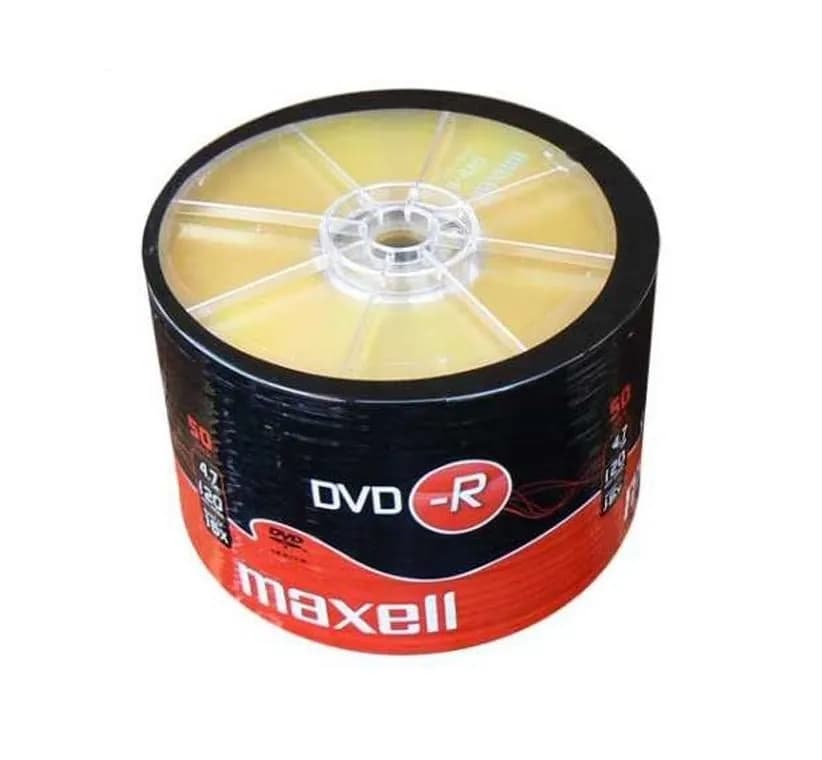 Maxell DVD-R 4,7GB 50 szt w opakowaniu SHRINK. Prędkość zapisu 16X, 120 min. Przeznaczenie