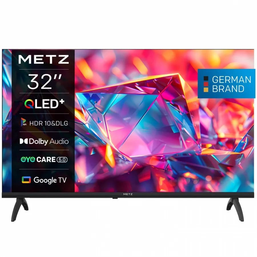 Metz Telewizor 32MQH7030Z QLED 32" HD Ready Google TV Dolby Digitals DVB-T2 Czarny, zdjęcie 1 z 5