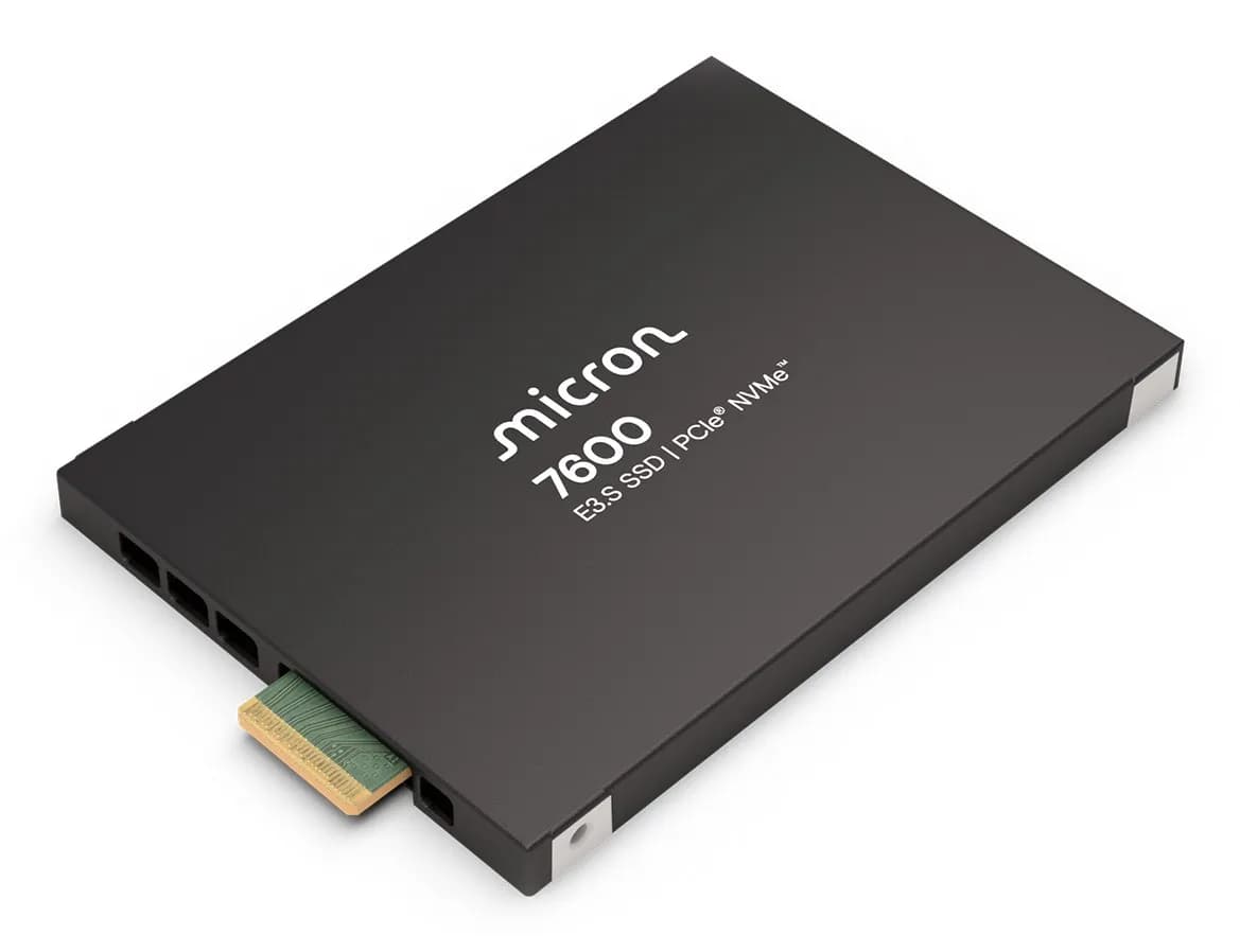 Micron Dysk SSD 7600 PRO 15.36TB U.2 (15mm) NVMe Gen5 MTFDLAL15T3THG-1BP1DFCYYR (DWPD 1) TCG, zdjęcie 1 z 2