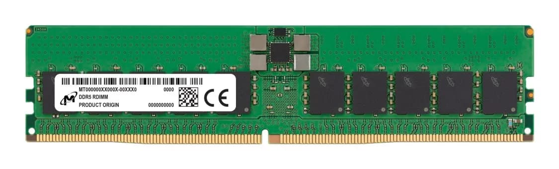 Micron RDIMM 32GB DDR5 1Rx4 5600MHz PC5-44800 ECC REGISTERED MTC20F1045S1RC56BR