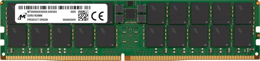 Micron RDIMM 96GB DDR5 2Rx4 4800MHz PC5-38400 ECC REGISTERED MTC40F204WS1RC48BR