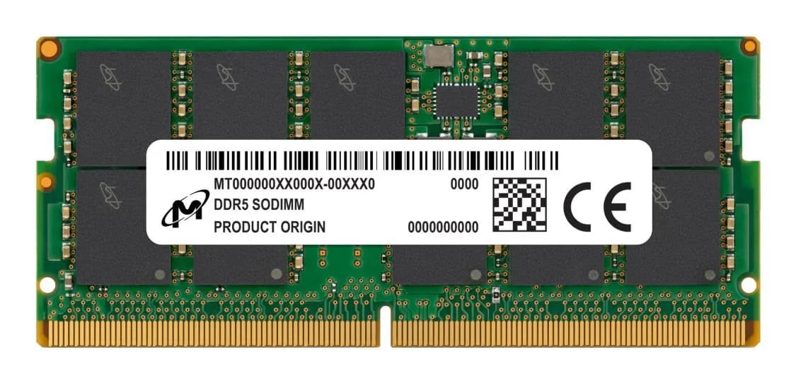 Micron SO-DIMM ECC DDR5 16GB 1Rx8 5600MHz PC5-44800 MTC10C1084S1TC56BR