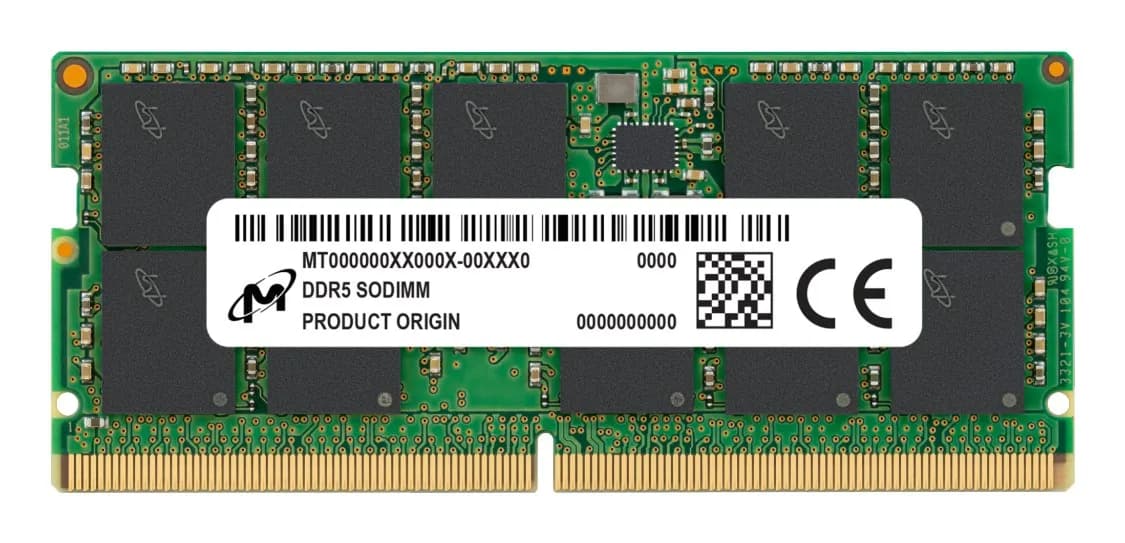 Micron SO-DIMM ECC DDR5 32GB 2Rx8 5600MHz PC5-44800 MTC20C2085S1TC56BR