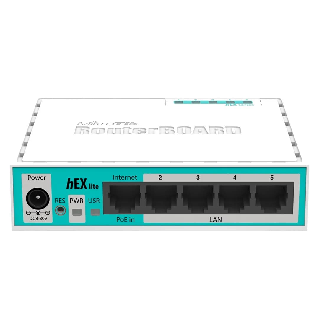 Mikrotik Router hEX lite (RB750r2) Total Ethernet Ports:5; Architecture:MIPSBE; CPU core:1, zdjęcie 1 z 2