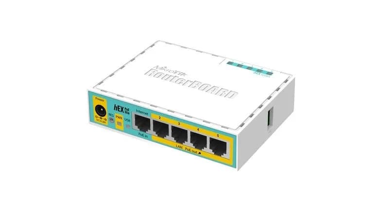 Mikrotik Router hEX PoE lite (RB750UPr2) Total Ethernet Ports:5; Architecture:MIPSBE; CPU core:1, zdjęcie 1 z 4