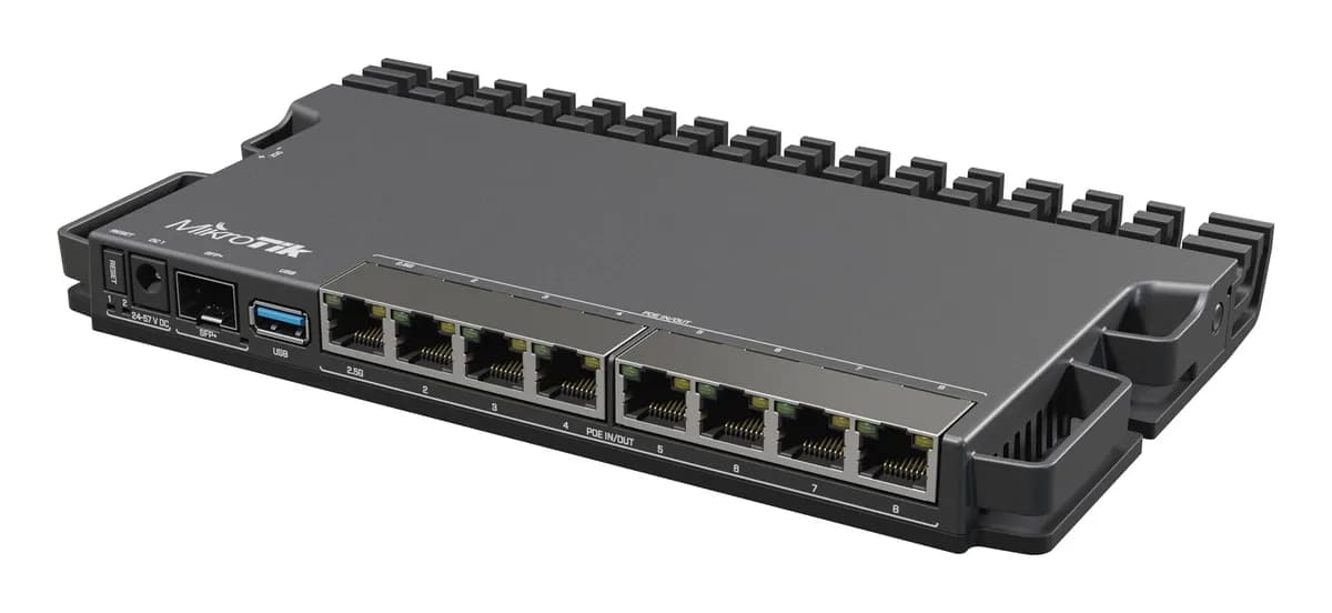 Mikrotik Router RB5009UPr+S+IN Total Ethernet Ports:9; Architecture:ARM 64bit; CPU core:4, zdjęcie 1 z 3