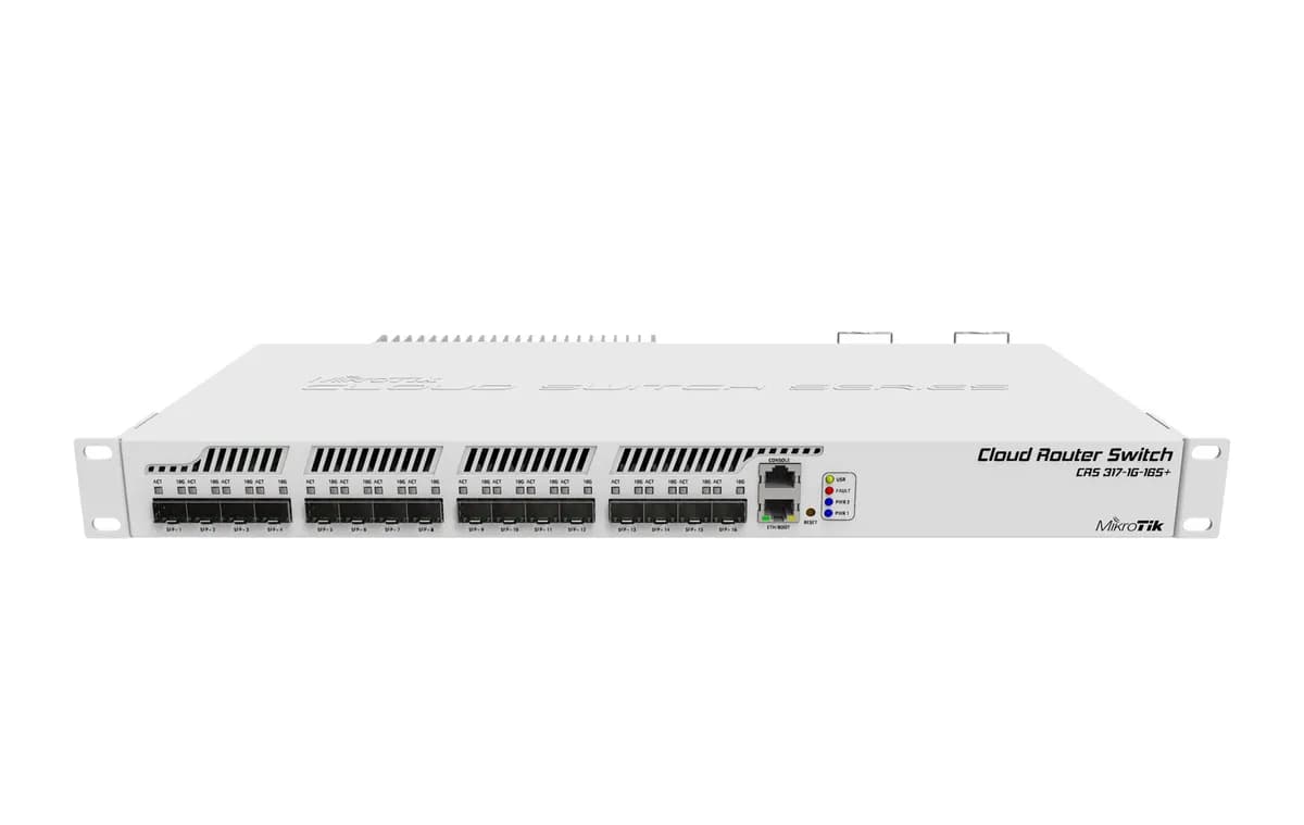 Mikrotik Switch CRS317-1G-16S+RM Zarządzany L3 1U Szary, zdjęcie 1 z 5