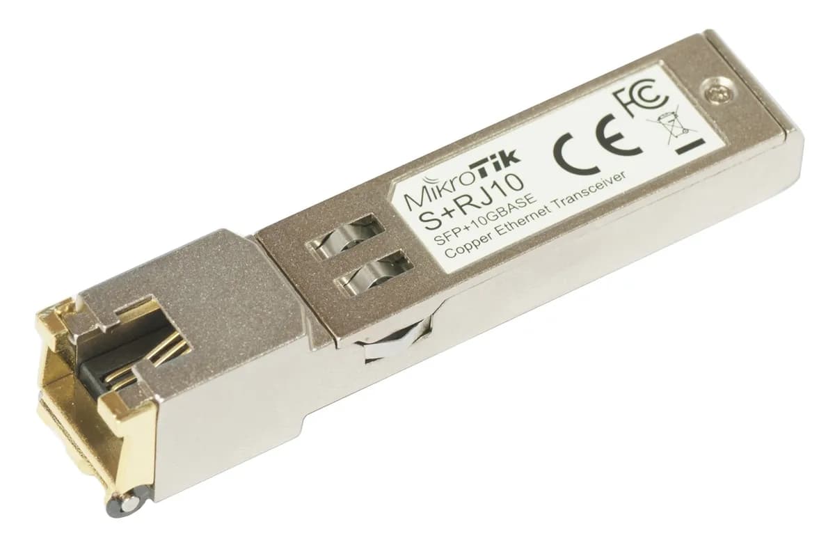 Mikrotik Wkładka SFP+ S+RJ10 10M, 100M, 1G, 2.5G, 5G, 10G RJ45 up to 30m @10Gbps