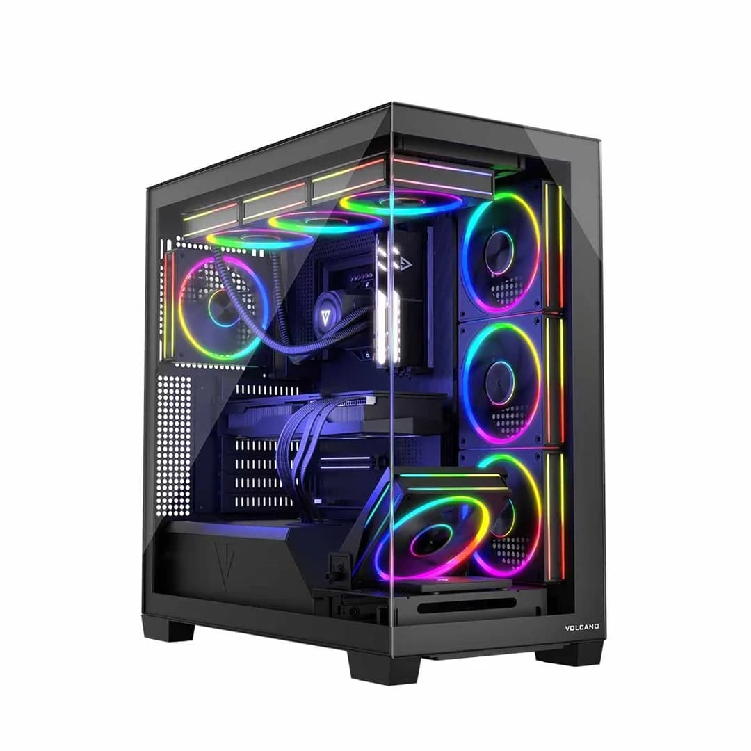 Modecom OBUDOWA VOLCANO STELLAR ARGB MIDI 8F BLACK, zdjęcie 1 z 12