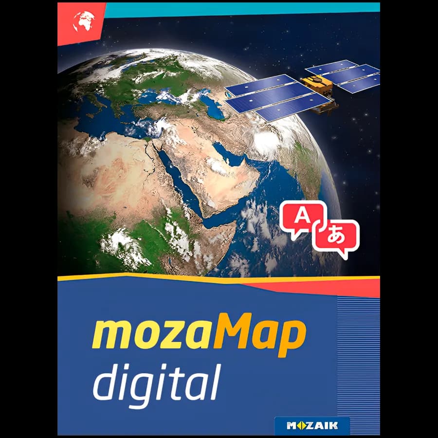 Mozaik Education Multilingual Geographical Digital Atlas - Secondary School. 1year, 1device. 288 maps.