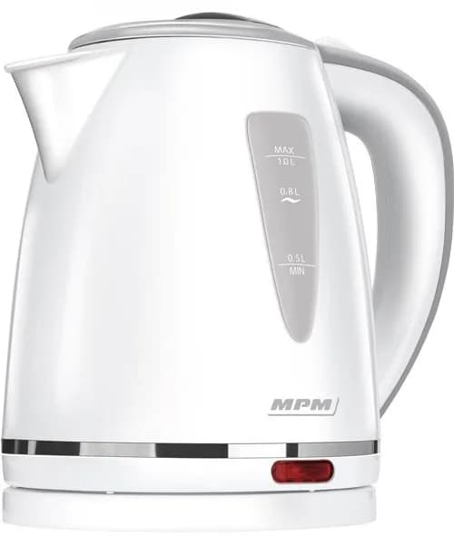 Mpm Czajnik bezprzewodowy 1,0 l MCZ-64 biały, poj. 17,L, wymienny filtr, 2200 W