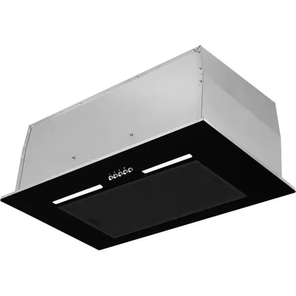 Mpm Okap do zabudowy MPM-54-OWS-02 54 cm | LED | filtry aluminiowe | czarne szkło, zdjęcie 1 z 2