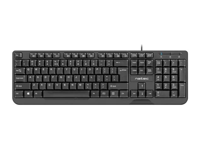 Natec Klawiatura membranowa Trout US NKL-0967 (USB 2.0; (EN); kolor czarny), zdjęcie 1 z 5