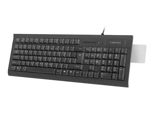 Natec KLAWIATURA Z CZYTNIKIEM KART SMART ID MORAY US NKL-1055, zdjęcie 1 z 6
