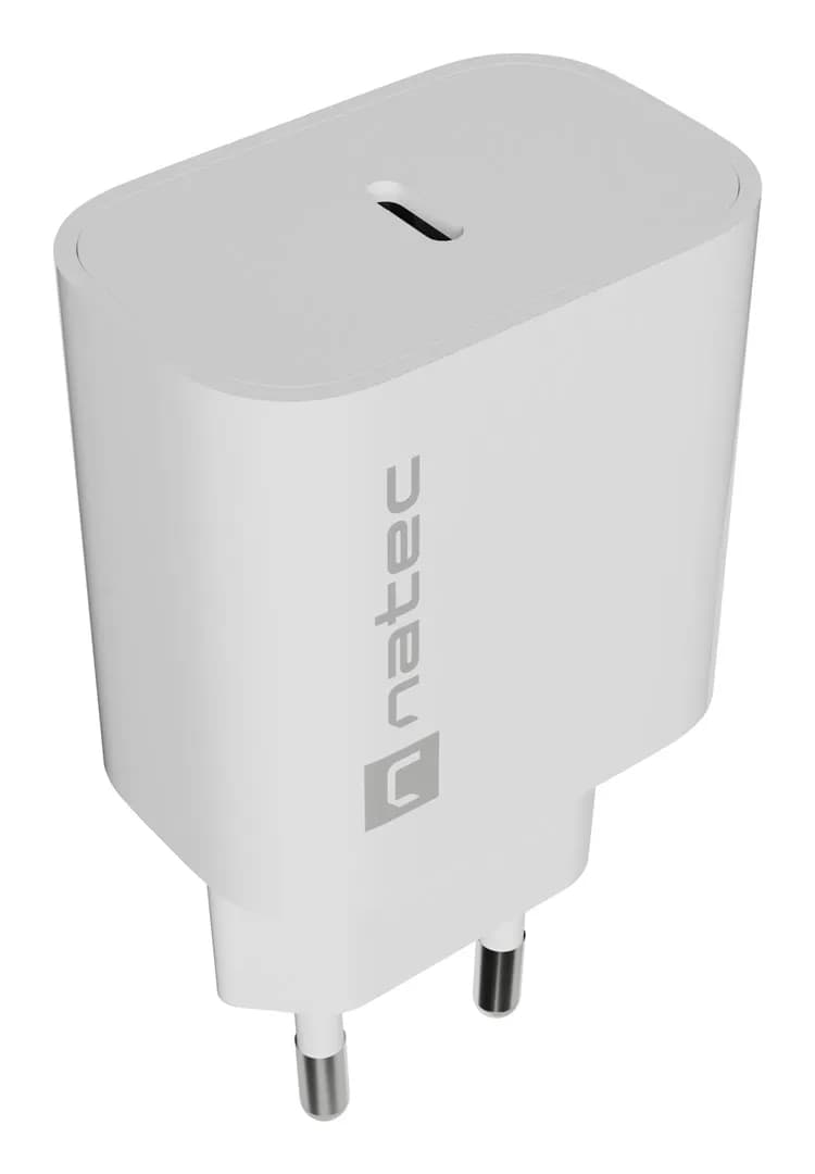 Natec ŁADOWARKA SIECIOWA RIBERA 1X USB-C 20W BIAŁA, zdjęcie 1 z 7