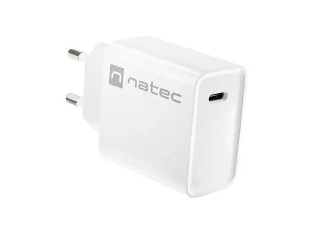 Natec ŁADOWARKA SIECIOWA RIBERA USB-C 20W POWER DELIVERY BIAŁA NUC-2059, zdjęcie 1 z 8