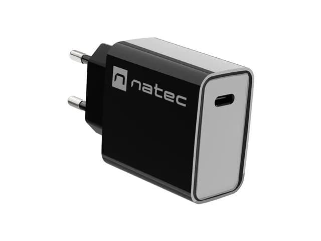 Natec ŁADOWARKA SIECIOWA RIBERA USB-C 20W POWER DELIVERY CZARNA NUC-2060, zdjęcie 1 z 8