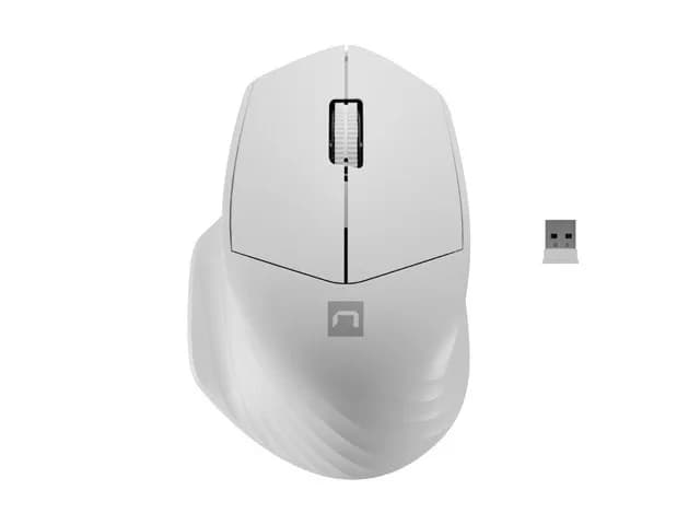 Natec MYSZ BEZPRZEWODOWA SISKIN 2 1600DPI BIAŁA BLUETOOTH 5.0 + 2.4GHZ NMY-1972, zdjęcie 1 z 7