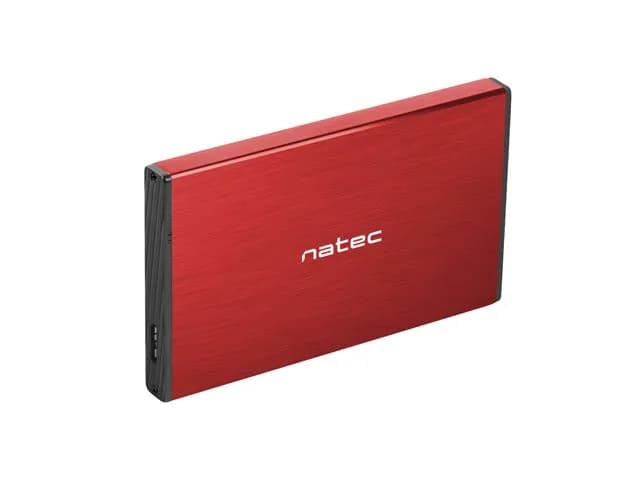 Natec Obudowa Rhino Go NKZ-1279 (2.5"; USB 3.0; Aluminium; kolor czerwony), zdjęcie 1 z 6