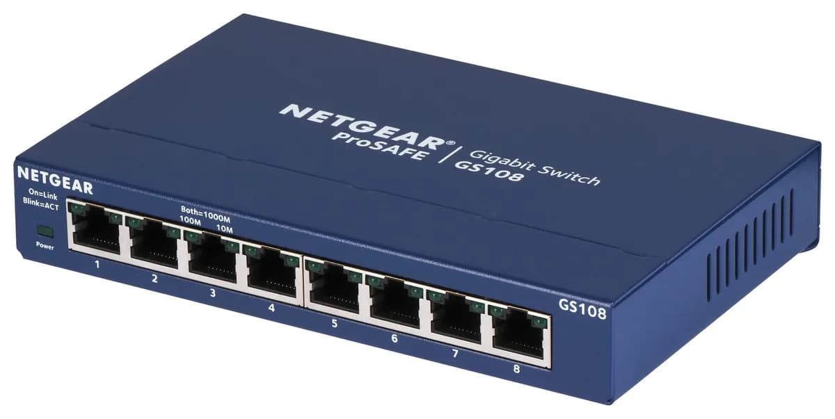 Netgear Switch GS108GE 8p Unmanaged Gigabit, zdjęcie 1 z 8