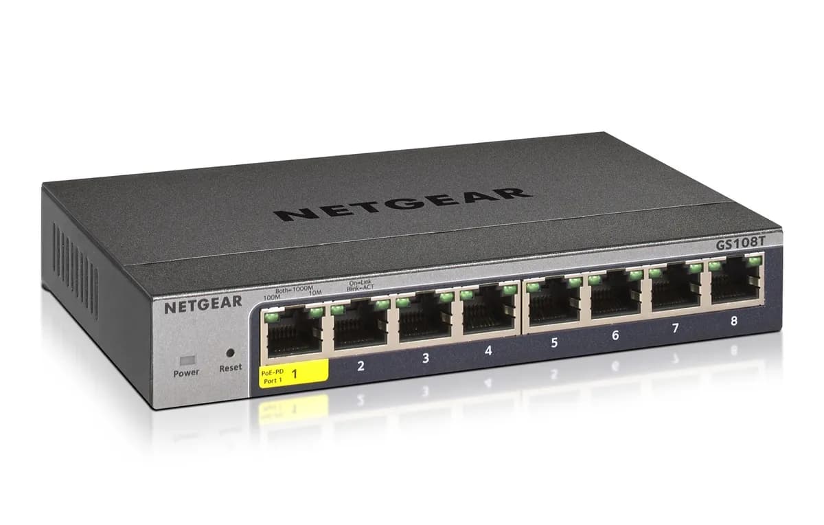 Netgear Switch GS108T-300PES 8p Managed Gigabit, zdjęcie 1 z 3