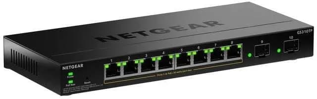 Netgear Switch GS310TP-200EUS 10p PoE 55W (PoE+: 8p) Managed Gigabit, zdjęcie 1 z 2