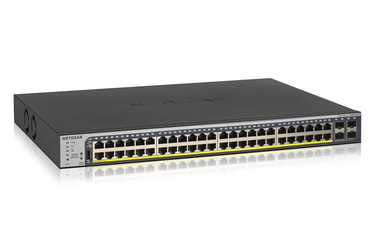 Netgear Switch GS752TP-300EUS 52p PoE 380W (PoE+: 48p) Managed Gigabit