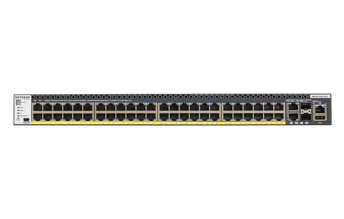 Netgear Switch GSM4352PA-100NES 52p PoE 480W (PoE+: 48p) Managed Gigabit, zdjęcie 1 z 5