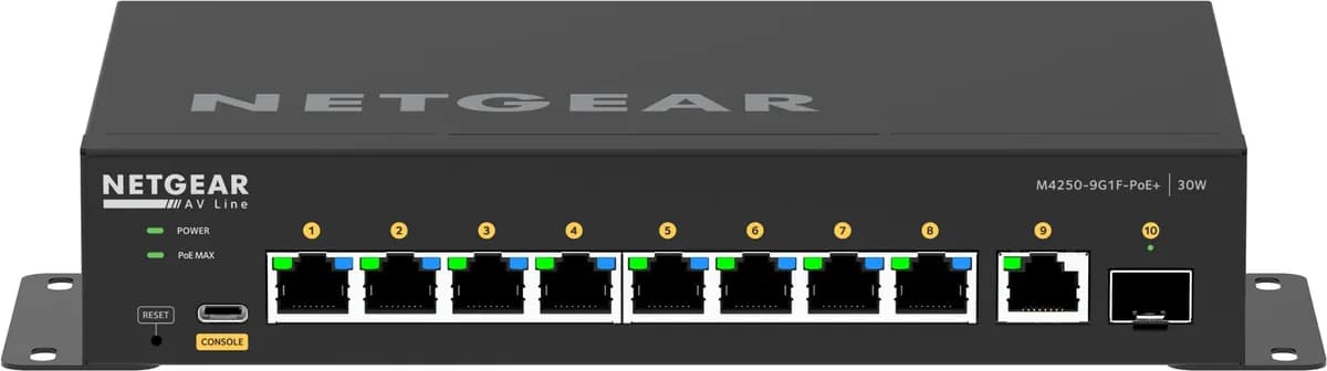 Netgear Switch M4250-9G1F (GSM4210PD) 10p PoE 110W (PoE+: 8p) Managed Gigabit, zdjęcie 1 z 12