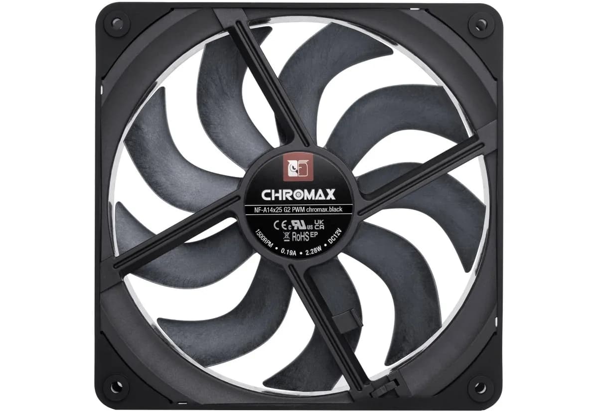 Noctua Wentylator 140mm NF-A14x25 G2 PWM chromax black, zdjęcie 1 z 5