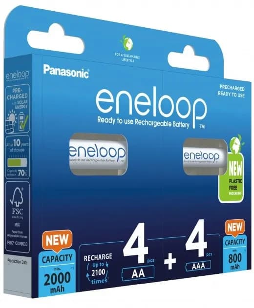 Panasonic ENELOOP ZESTAW 4x AA 2000mAh + 4x AAA 800mAh, zdjęcie 1 z 4
