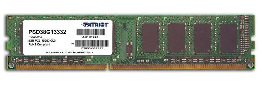 Patriot Pamięć Memory Signature PSD38G13332 (DDR3 DIMM; 1 x 8 GB; 1333 MHz; CL9)