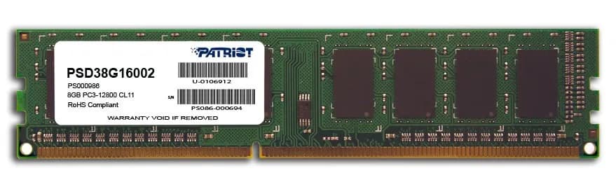 Patriot Pamięć Memory Signature PSD38G16002 (DDR3 DIMM; 1 x 8 GB; 1600 MHz; CL11), zdjęcie 1 z 4