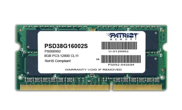 Patriot Pamięć Memory Signature PSD38G16002S (DDR3 SO-DIMM; 1 x 8 GB; 1600 MHz; CL11), zdjęcie 1 z 6