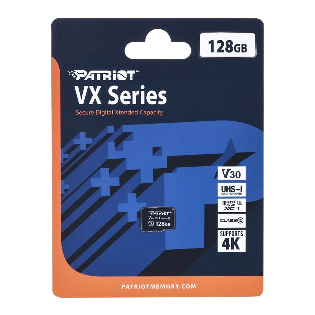 Patriot VX Micro SDXC 128GB 90/80 MB/s V30 U3 UHS-I, zdjęcie 1 z 2