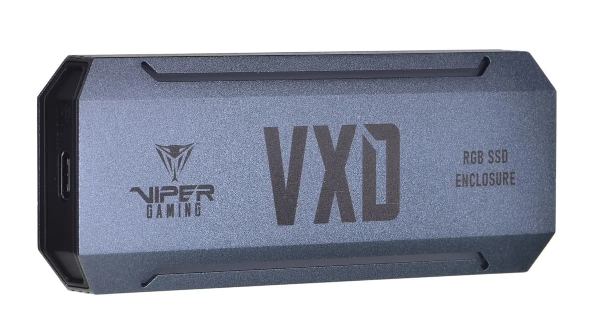 Patriot VXD obudowa SSD USB3.2 M.2 NVMe 1.3 do 2TB Aluminium RGB, zdjęcie 1 z 8