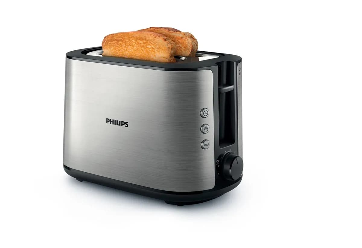 Philips Toster Viva Collection HD2650/90 (950W; kolor srebrny), zdjęcie 1 z 8