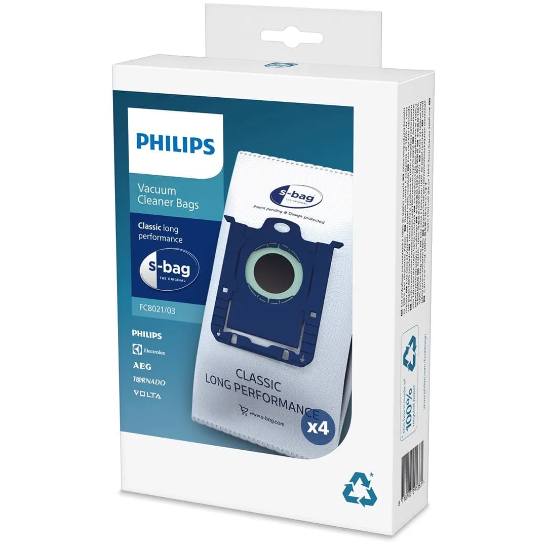Philips Worek do odkurzacza (Materiał tekstylny; FC8021/03; 4 szt.), zdjęcie 1 z 3