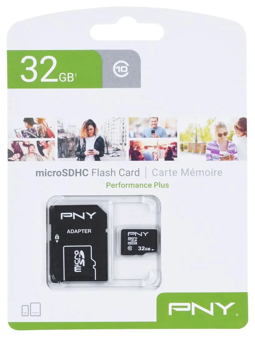 PNY Karta pamięci Performance Plus microSDHC 32GB, zdjęcie 1 z 2