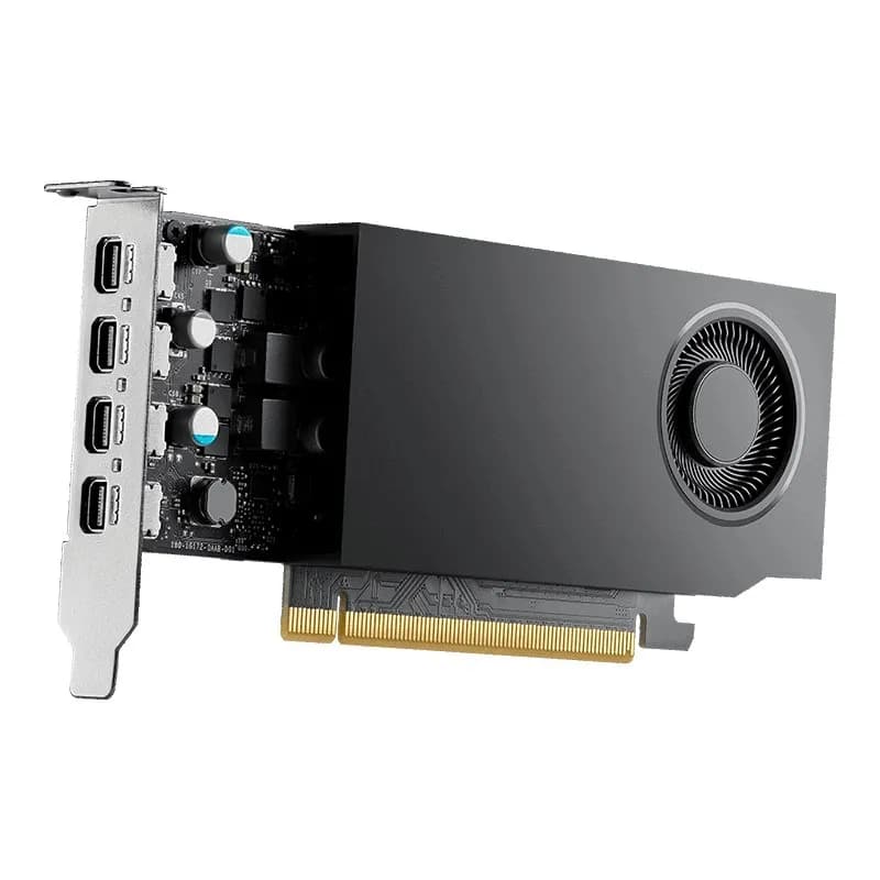 PNY NVIDIA A400 4GB GDDR6 64-bit, Low Profile, PCIe 4.0 x8, Single slot, 4 x Mini DisplayPort, zdjęcie 1 z 6