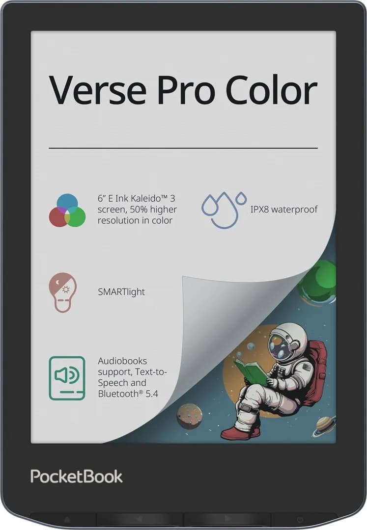 Pocketbook Ebook Verse Pro Color 634 6" E-Ink Kaleido 3 16GB Wi-Fi Stormy Sea (WYPRZEDAŻ), zdjęcie 1 z 12