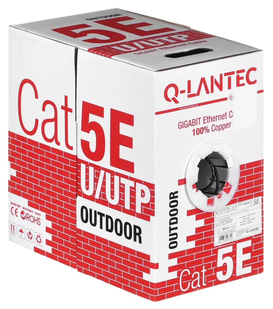 Q-Lantec Kabel sieciowy UTP kat.5e PE ZEWNĘTRZNY SUCHY 305m, zdjęcie 1 z 4